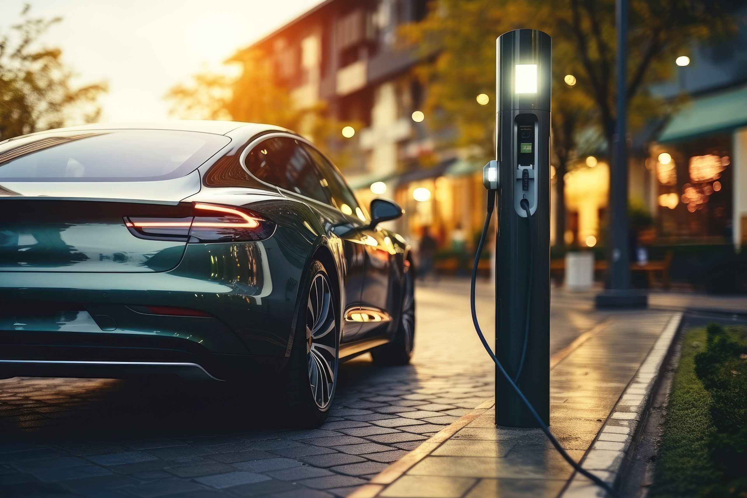 Modern fast chargers for electric vehicles for charging a car in an urban environment